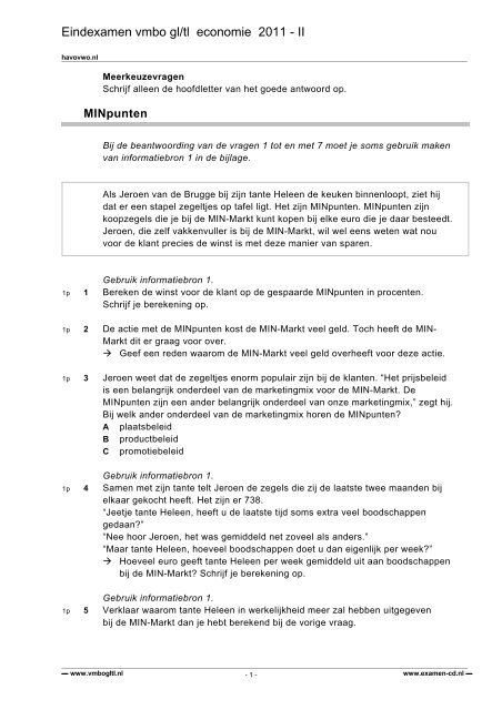 hele examen - examen-cd vmbo gl/tl