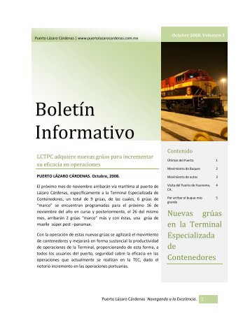 BoletÃ­n Informativo - Puerto LÃ¡zaro CÃ¡rdenas