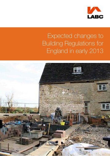 Expected changes to Building Regulations for ... - LABC - UK.COM