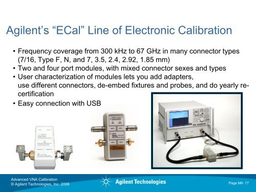 Advanced Calibration Techniques for VNAs