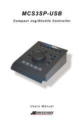 MCS3SP-USB Users Manual - JLCooper Electronics