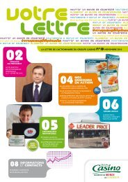 Lettre aux actionnaires nÂ° 13 - novembre 2010 ... - Groupe Casino