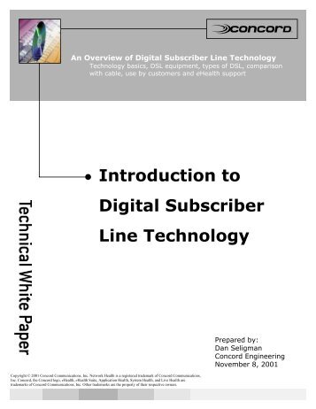 digital subscriber line technologies Digital subscriber line (dsl) technology is a modem technology that uses existing twisted-pair telephone lines to transport high-bandwidth data, such as multimedia and video, to service subscribers. digital subscriber line technologies Digital subscriber line (dsl) technology is a modem technology that uses existing twisted-pair telephone lines to transport high-bandwidth data, such as multimedia and video, to service subscribers.