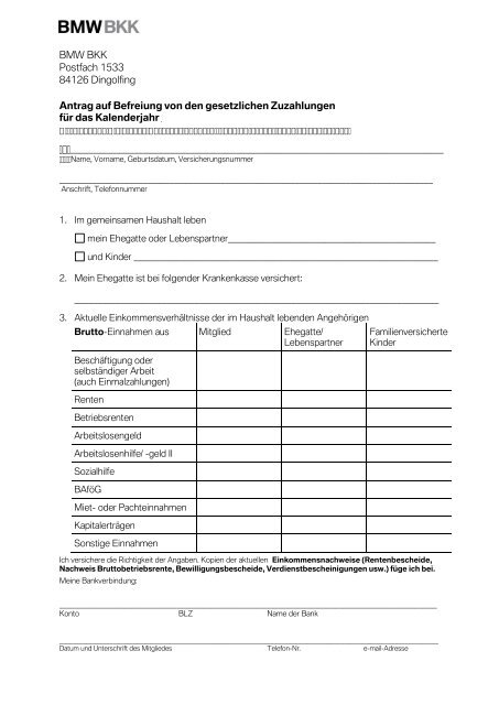 Antrag auf Erstattung von Zuzahlungen.pdf - BMW BKK