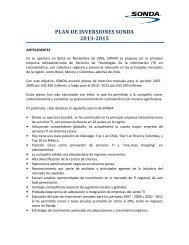 Plan de Inversiones SONDA 2013-2015. Fundamentos Propuesta ...