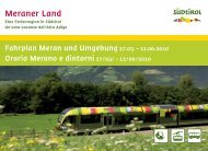 Fahrplan Meran und Umgebung - FrÃ¼hling 2010 - Orario ... - Dorf Tirol