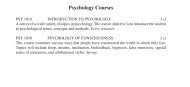 Psychology Courses - Castleton State College