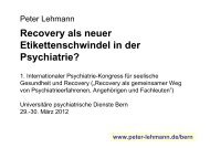 Recovery als neuer Etikettenschwindel in der Psychiatrie?