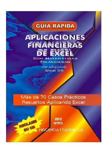 Aplicaciones Financieras de Excel con MatemÃ¡ticas ... - Gestiopolis