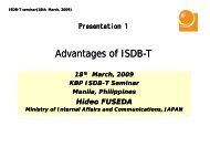 Advantage of ISDB-T - DiBEG