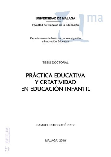 práctica educativa y creatividad en educación infantil - Repositorio ...