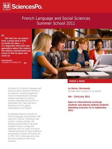 brochure for more information and registration - Sciences-Po ...