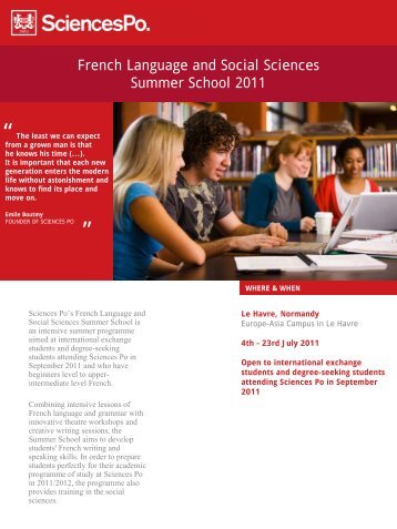 brochure for more information and registration - Sciences-Po ...