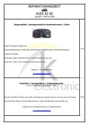 REPARATURANGEBOT AUDI A2 8Z - k-electronic Fahrzeugtechnik