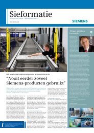 Ã¢Â€ÂœNooit eerder zoveel Siemens-producten gebruiktÃ¢Â€Â - Industry ...