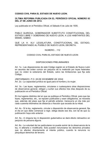 CODIGO CIVIL PARA EL ESTADO DE NUEVO LEON.pdf