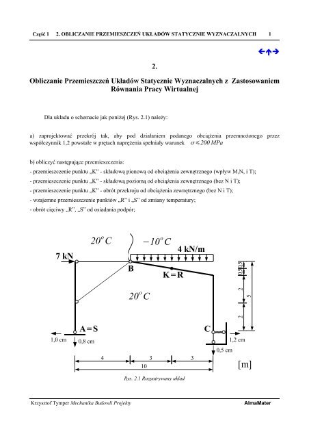 Przemieszczenia ukÅ‚adÃ³w statycznie wyznaczalnych 8