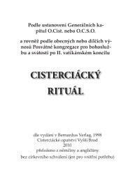 Rituale Cisterciense.indb - Cisterciácký klášter Vyšší Brod