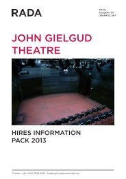 JOHN GIELGUD THEATRE - RADA