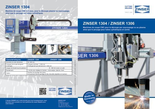 zinser 1304 zinser 1304 / zinser 1306 - Zinser Schweisstechnik GmbH