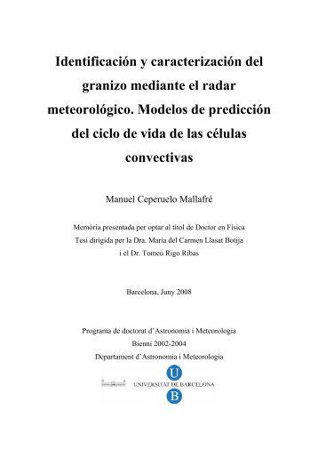 Identificación y caracterización del granizo mediante el radar ...