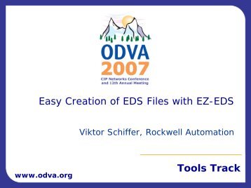 Easy Creation of EDS Files with EZ-EDS - ODVA