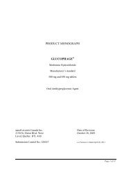 GlucophageÂ® product monograph - Sanofi Canada