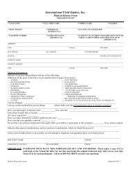 Notarized Medical History Form - Advanced Academic Programs