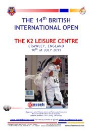 Download the sparring application form. - British Taekwondo