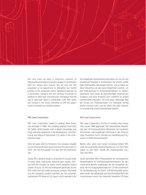 Annual Report Geschäftsbericht - Rofin