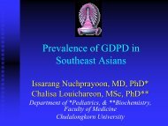 G6PD deficiency in South East Asia