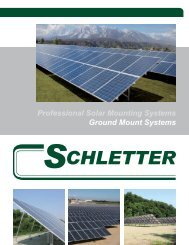 Ground Mount System Overview - Schletter Inc.