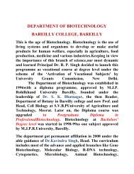 PROFILE OF THE DEPARTMENT (Click Here) - bareilly college ...