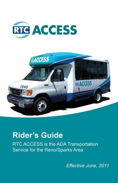 Rider's Guide - RTC Regional Transportation Commission