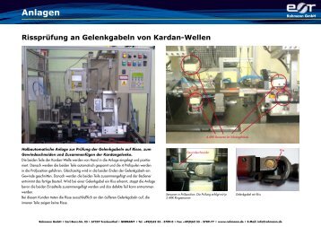 Rissprüfung an Gelenkgabeln von Kardan  ... - Rohmann GmbH