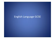 English Language GCSE [Compatibility Mode] - Bohunt School