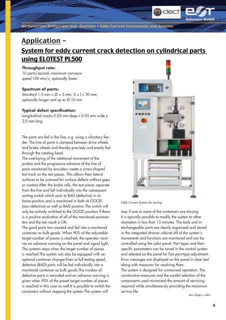 Rohmann Newsletter 13 Eddy-Current-Test Instruments and Test ...