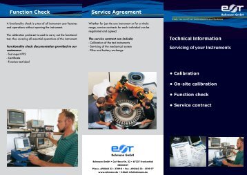 Technical Information Function Check Service ... - ROHMANN