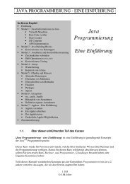 Java Programmierung - Eine EinfÃ¼hrung - Joller-Voss