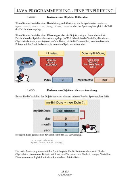 Java Programmierung - Eine EinfÃ¼hrung - Joller-Voss