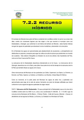 04 HIDRICOFINAL.pdf - Corporación Autónoma Regional del Cauca