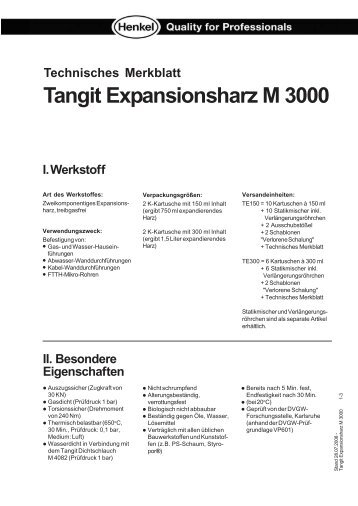 Tangit Expansionsharz M 3000 - Rohrleitungsbauzubehoer