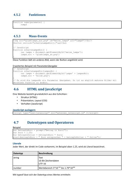 5.15 Objektorientierte Webentwicklung - valentinkoch.de