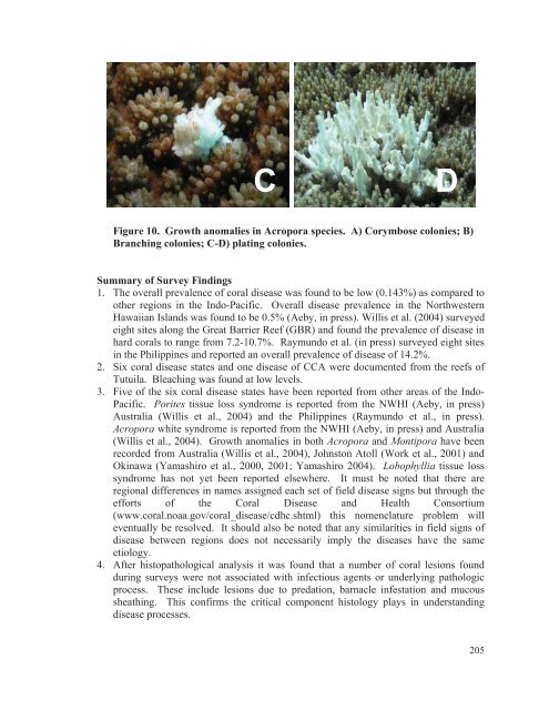 Coral Health and Disease in the Pacific: Vision for Action