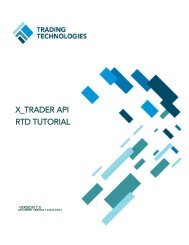 X_TRADER API RTD Tutorial - Trading Technologies