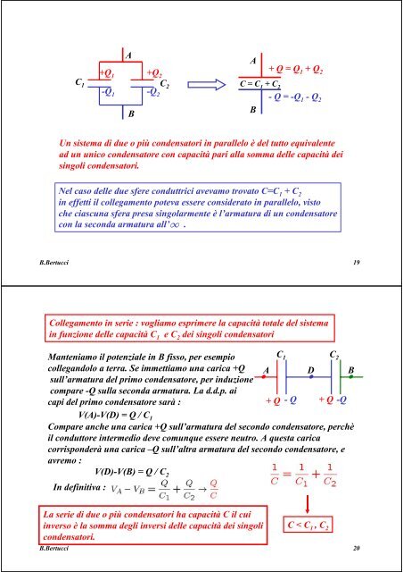 Campo elettrostatico & Sistemi di conduttori Fisica II a.a. 2003-2004 ...