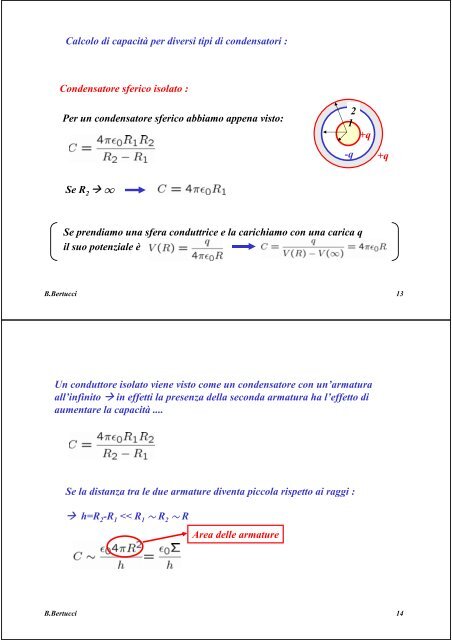 Campo elettrostatico & Sistemi di conduttori Fisica II a.a. 2003-2004 ...