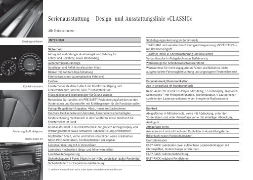 Die E - Klasse T-Modelle. - Preislisten