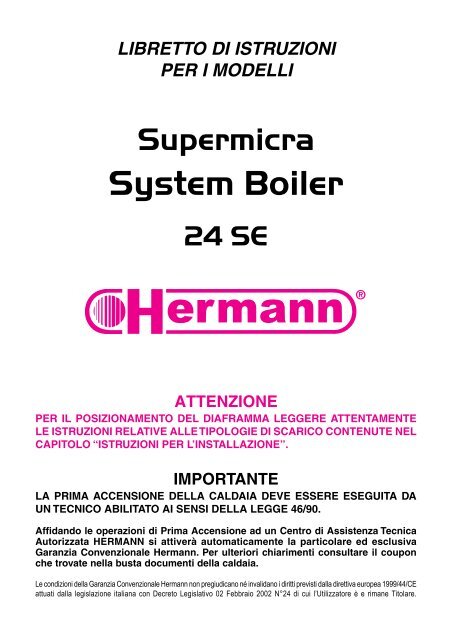 Caldaia Hermann Supermicra System Boiler 24 SE - Certened