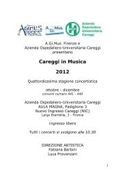 Careggi in Musica 2012 - Azienda Ospedaliero-Universitaria Careggi